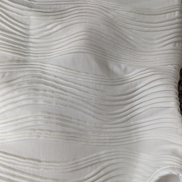 Boture White Line Texture Strapless Sleeveless Romper Size Medium - Picture 6 of 10